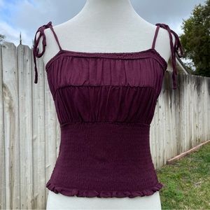 Kendall & Kylie shoulder tie tank top